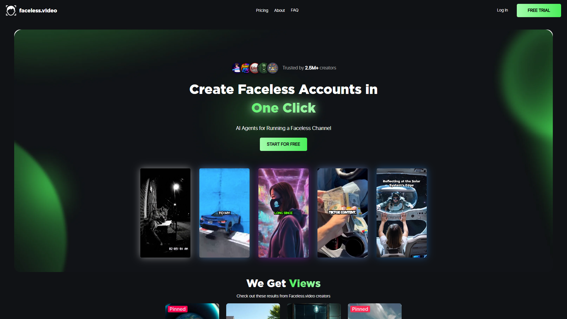Faceless.video product screenshot