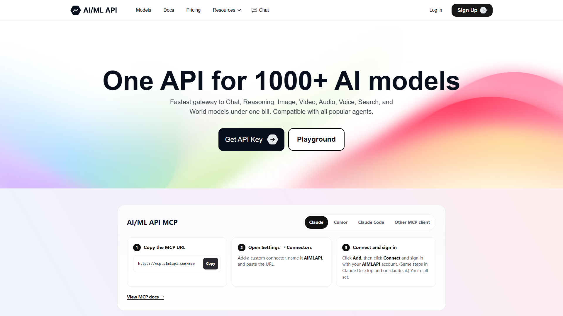 AIML API product screenshot