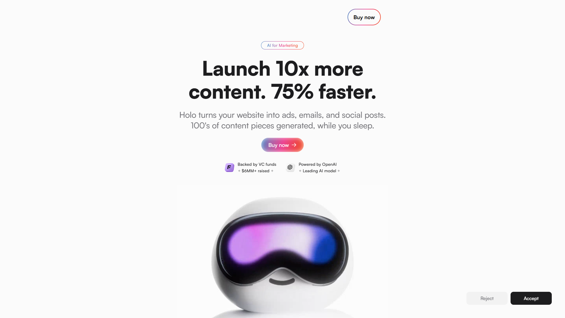 Holo product screenshot