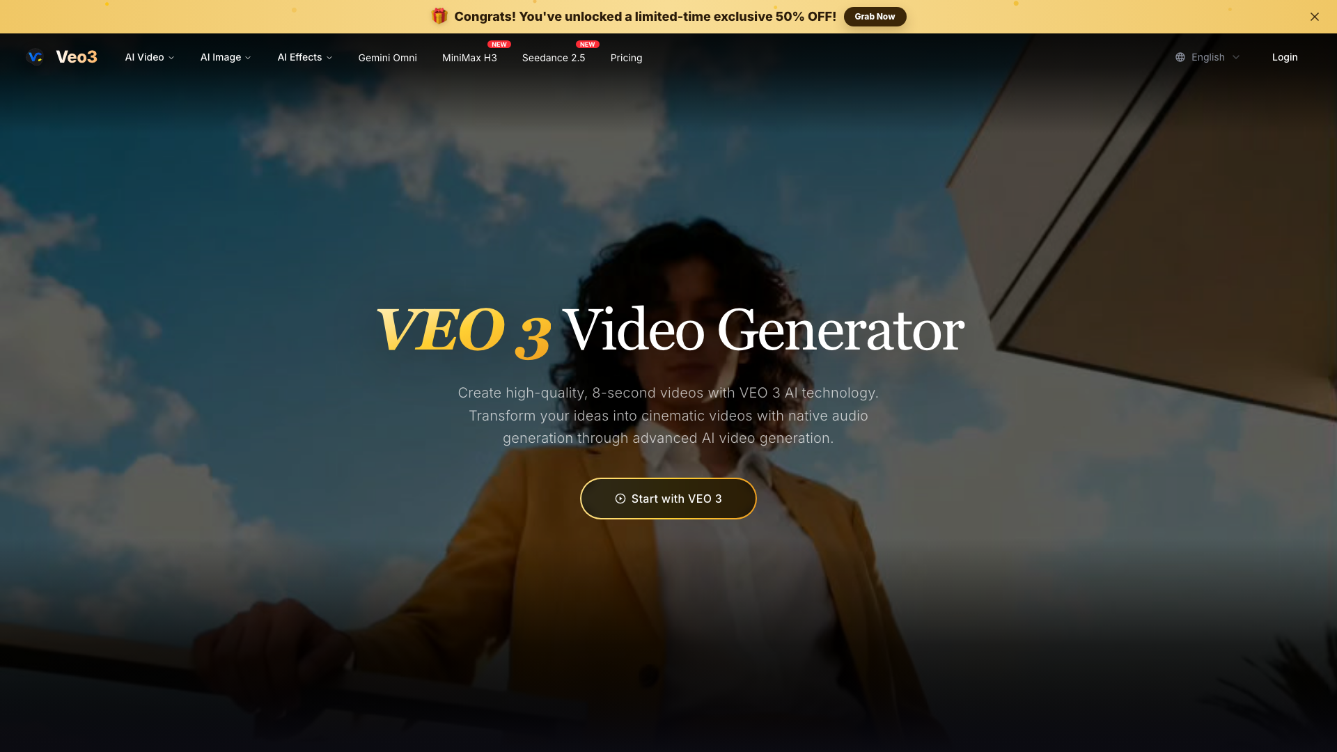 Veo 3 AI Video Generator product screenshot