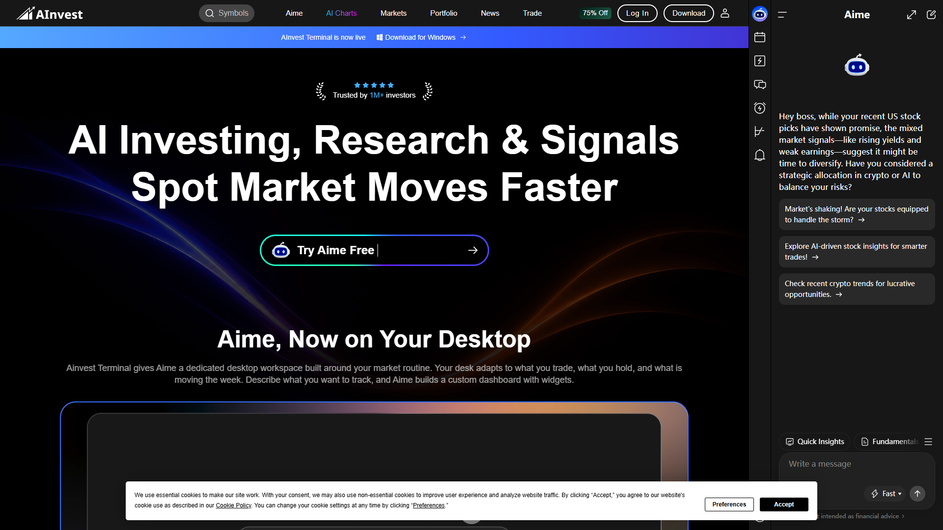 AInvest product screenshot