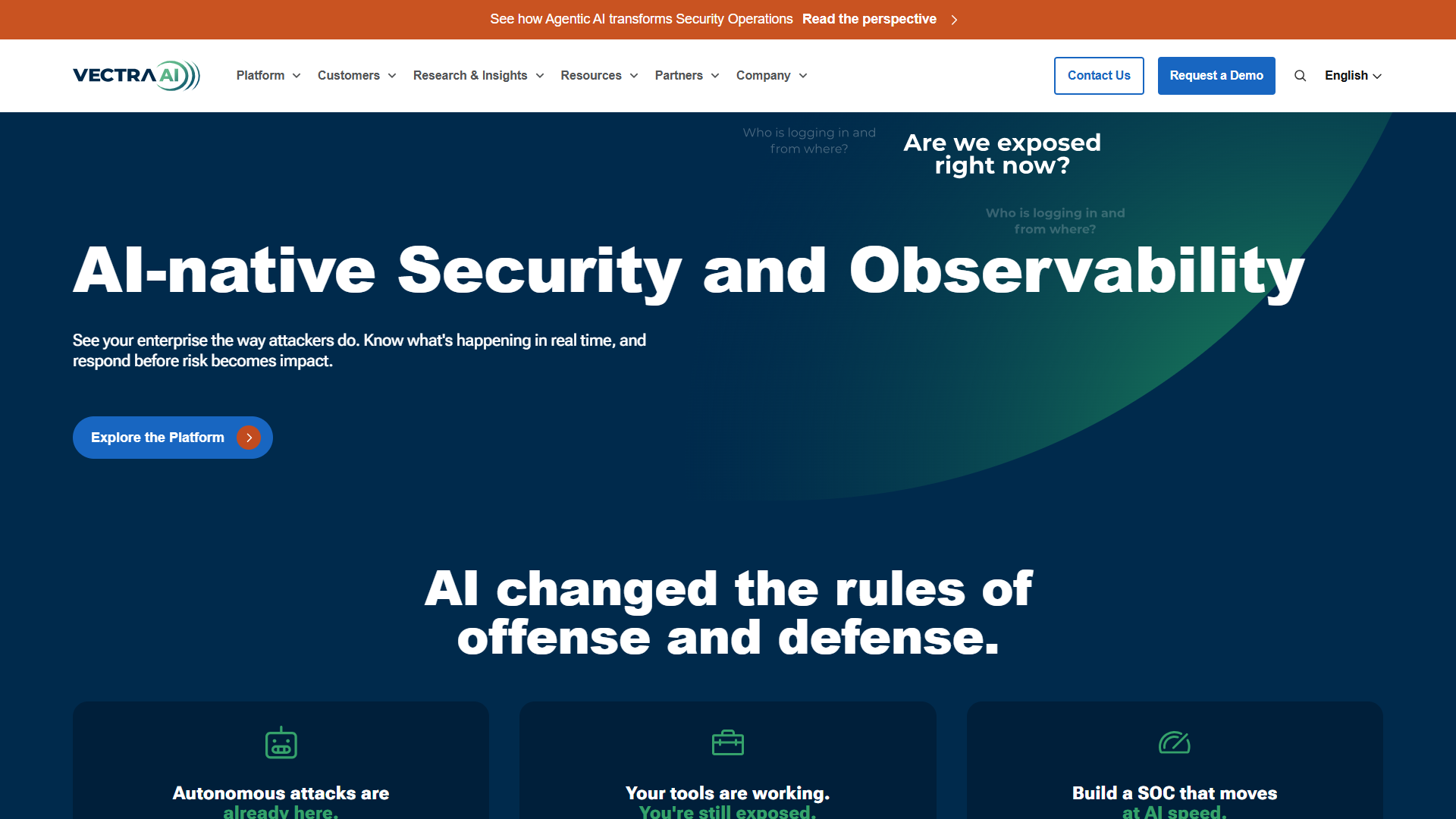 Vectra AI product screenshot