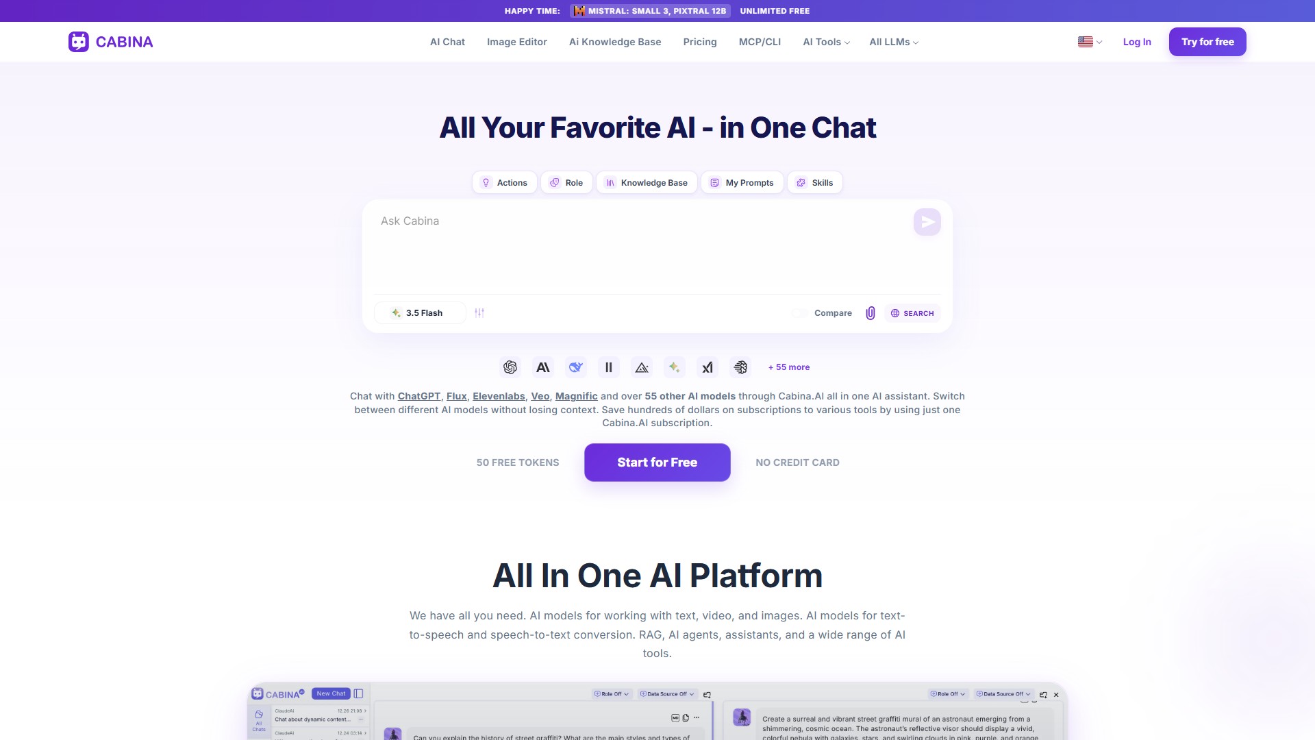 Cabina.AI product screenshot