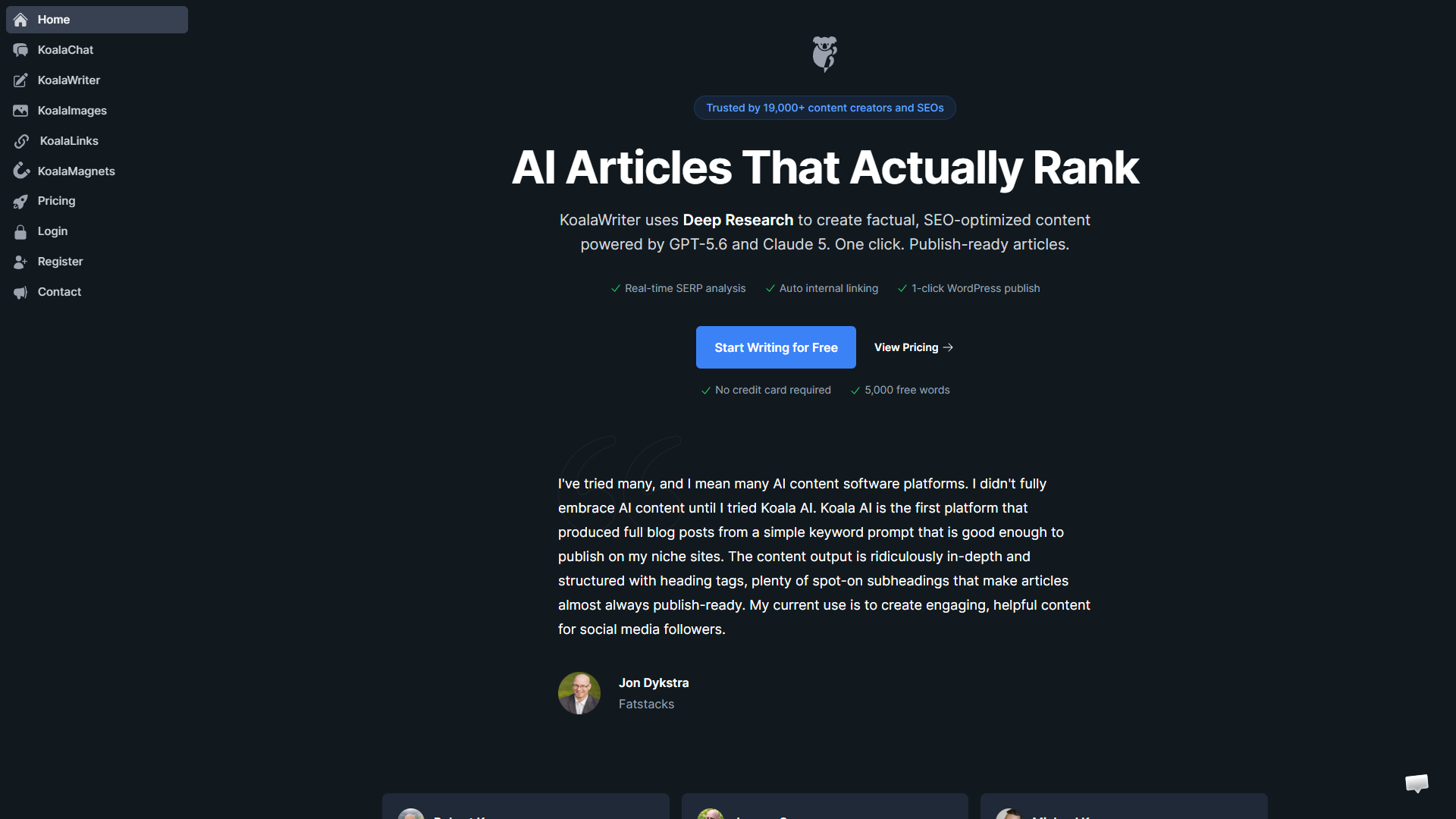 Koala AI product screenshot