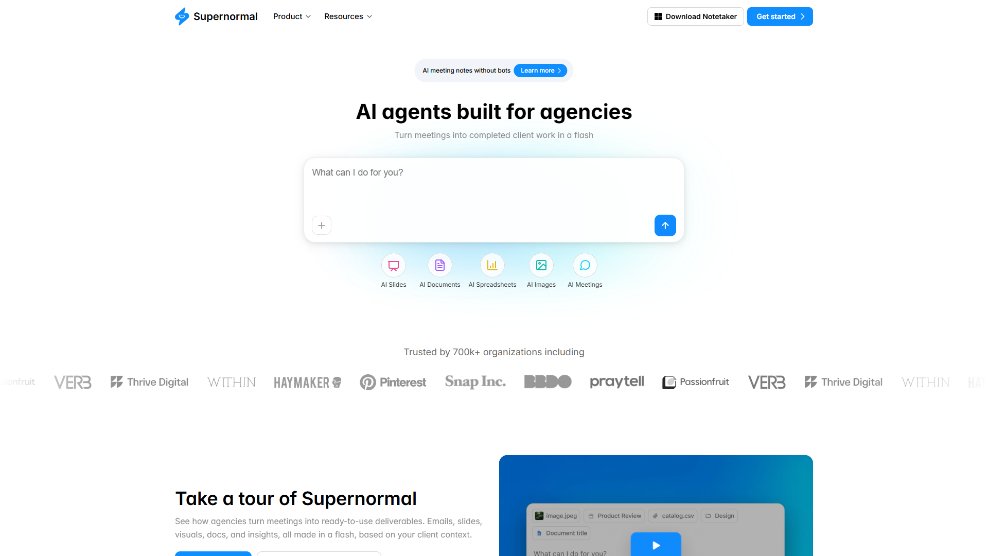 Supernormal product screenshot