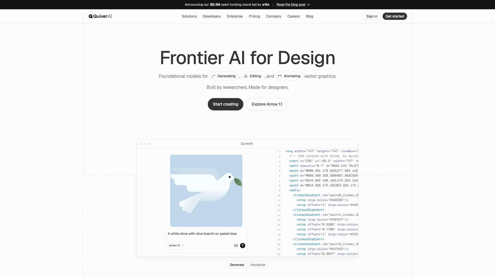 QuiverAI product screenshot
