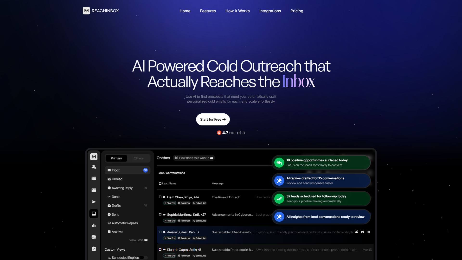 ReachInbox product screenshot