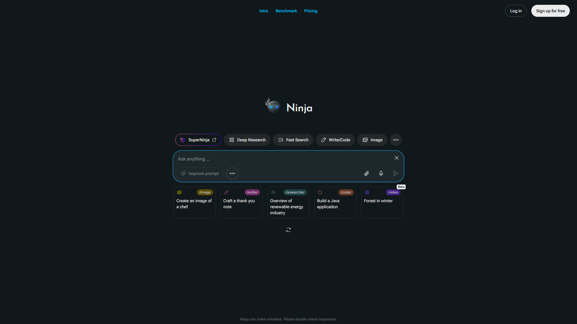 Ninja AI product screenshot