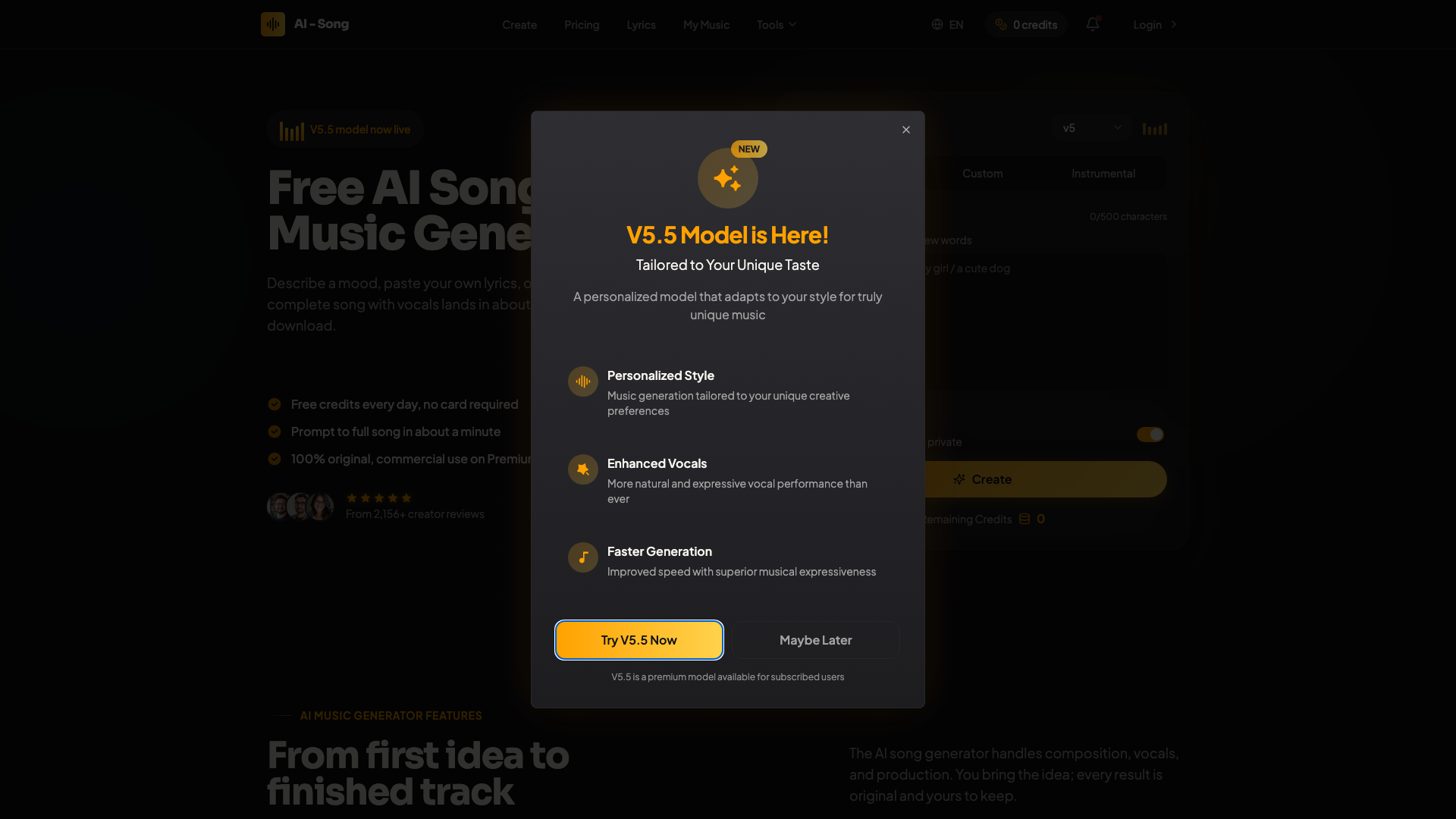 AI Song product screenshot