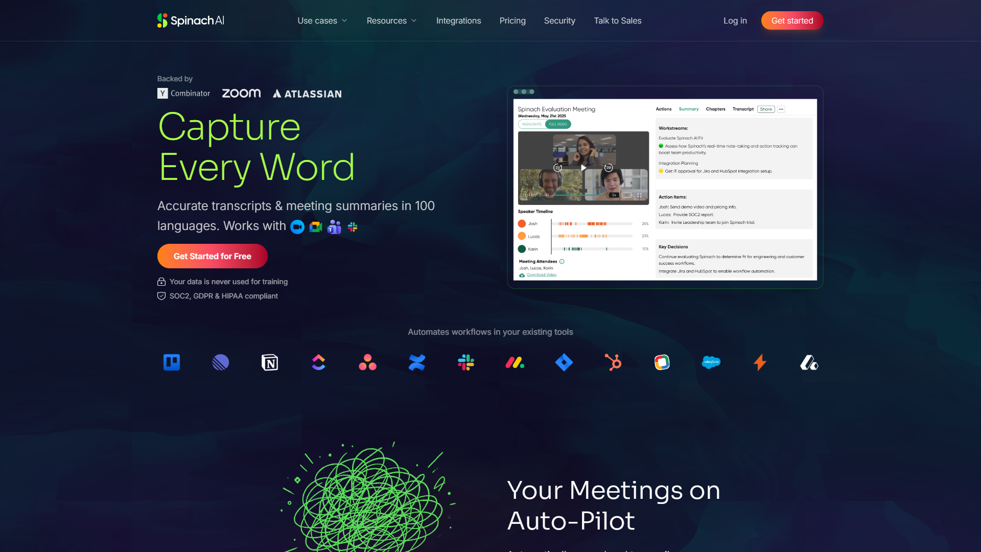 Spinach product screenshot