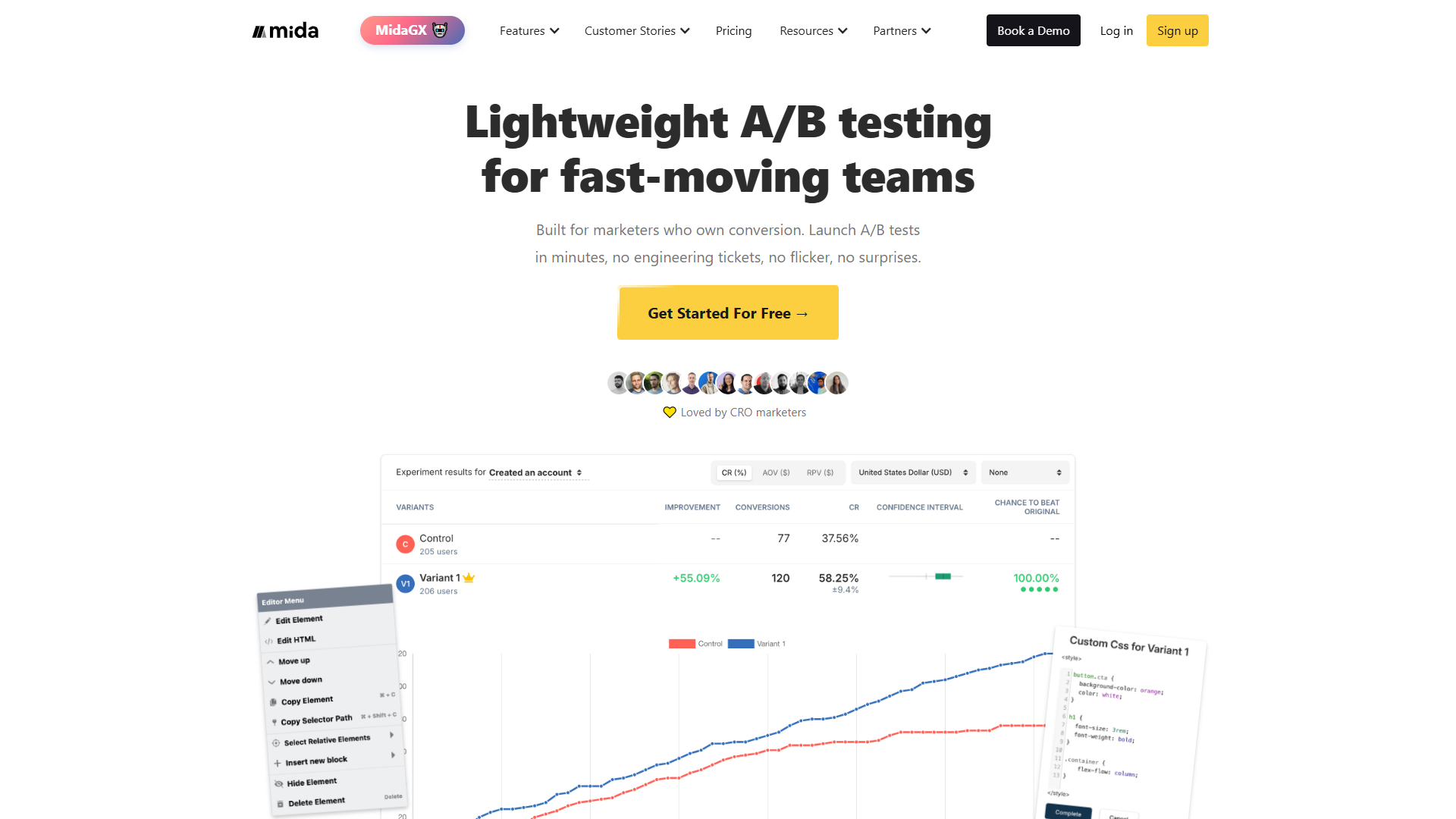 Mida product screenshot