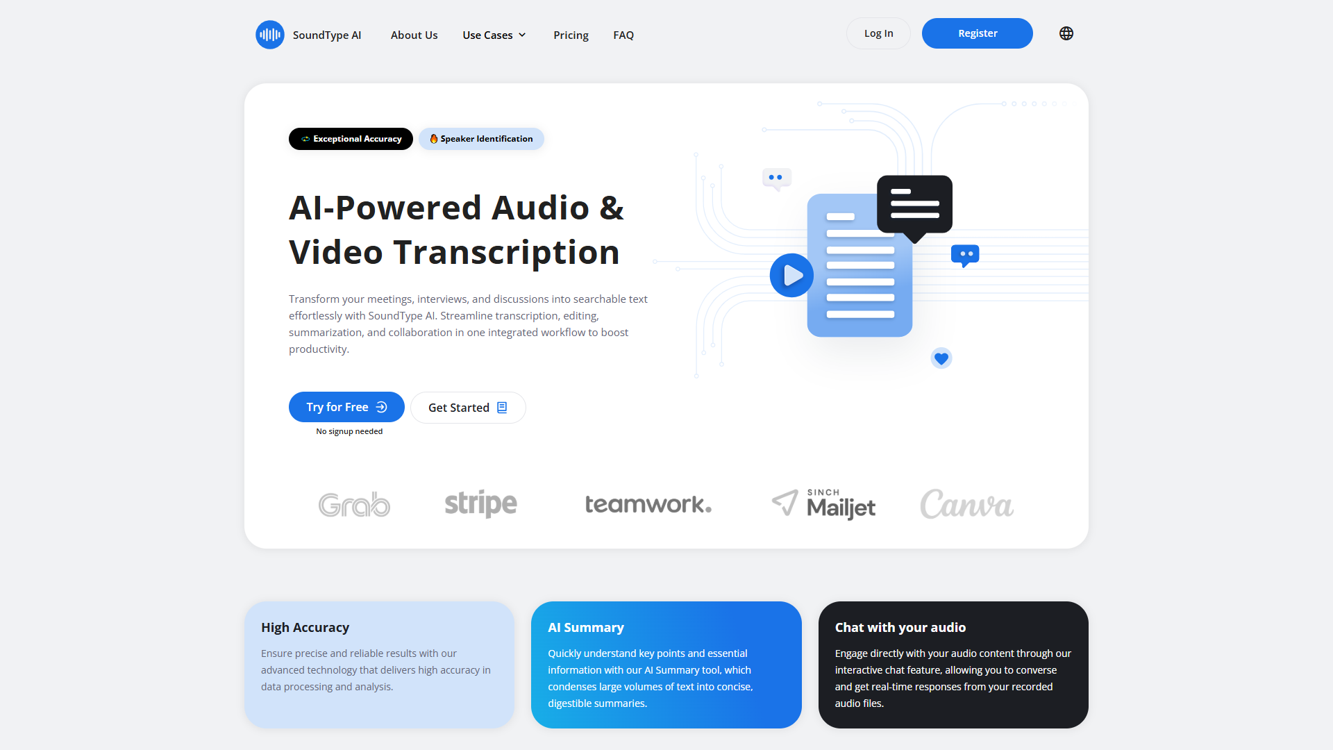 SoundType AI product screenshot