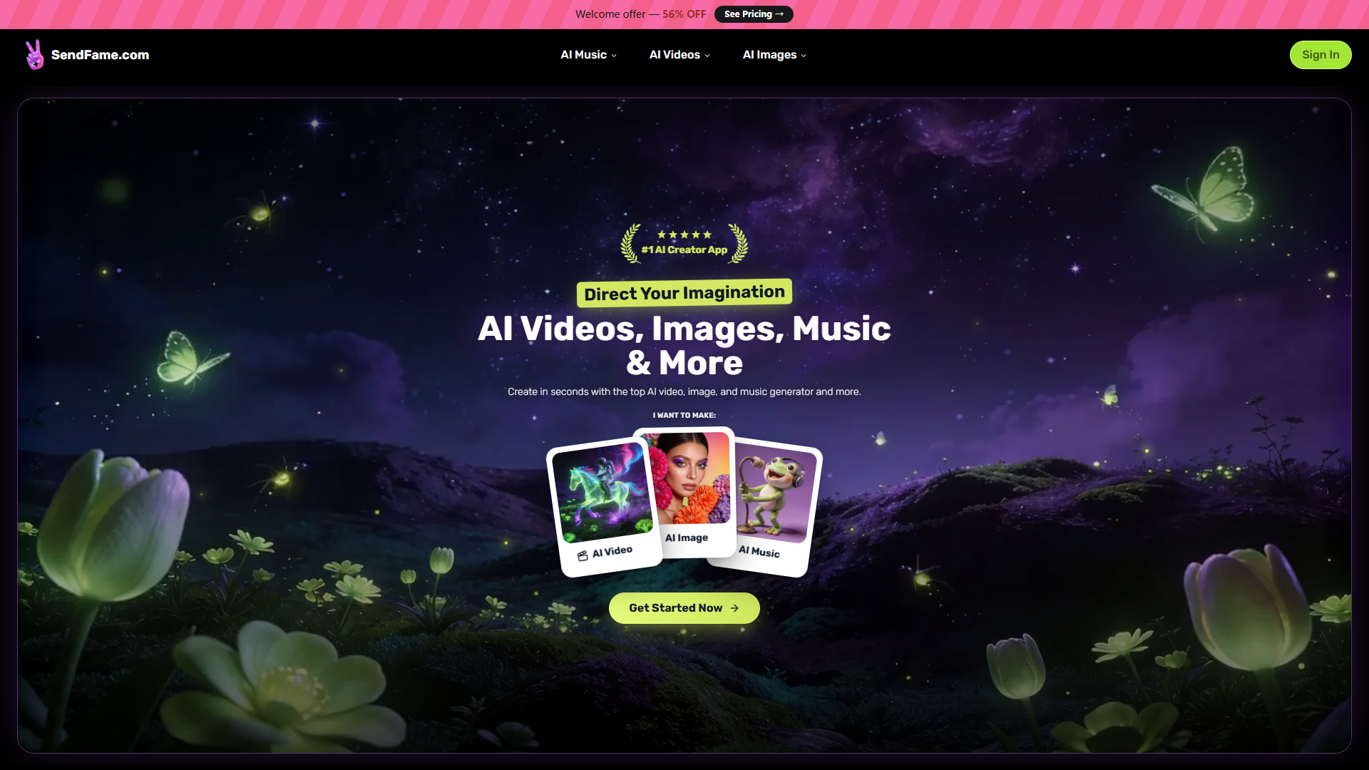 SendFame product screenshot