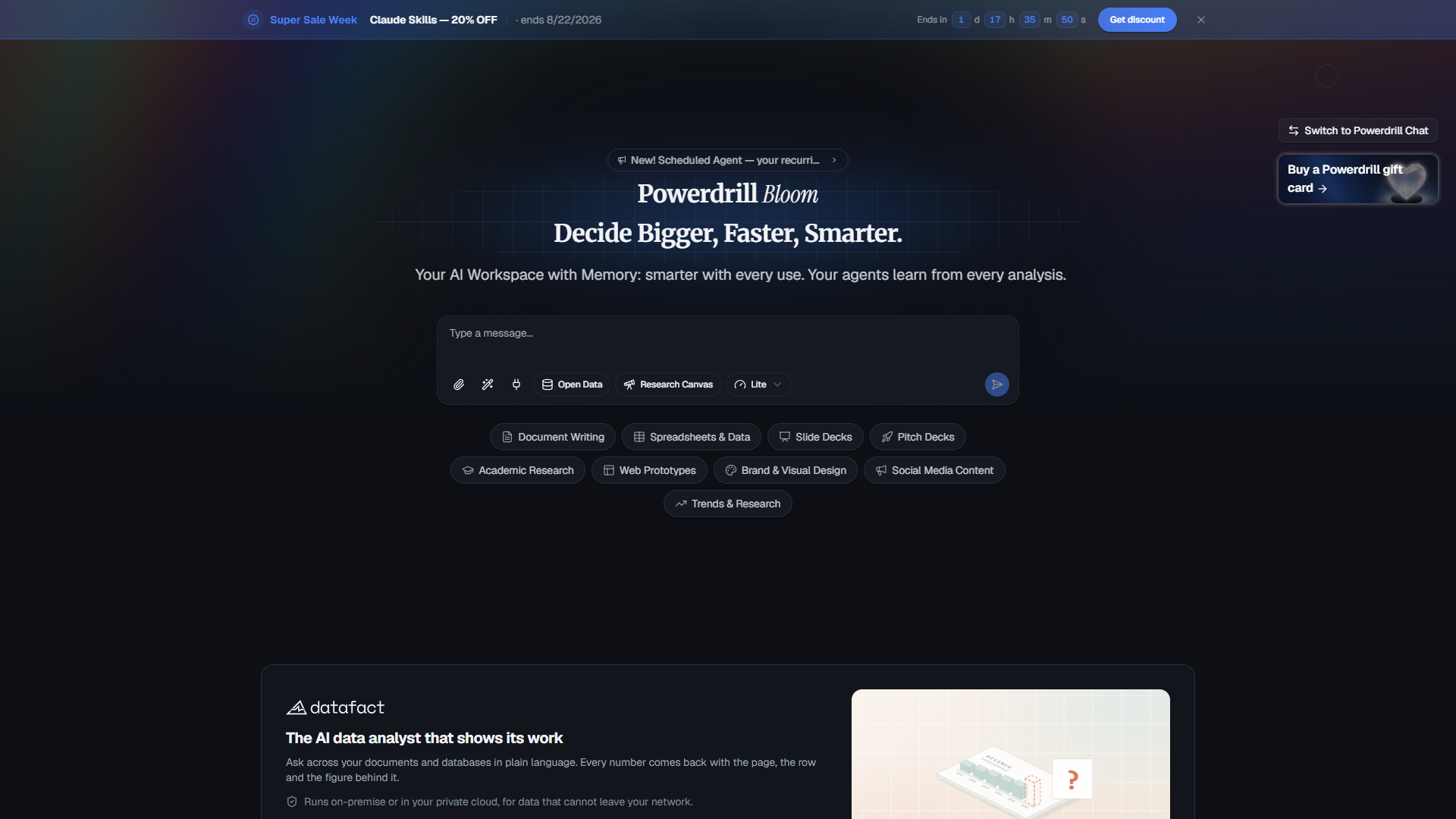 Powerdrill product screenshot