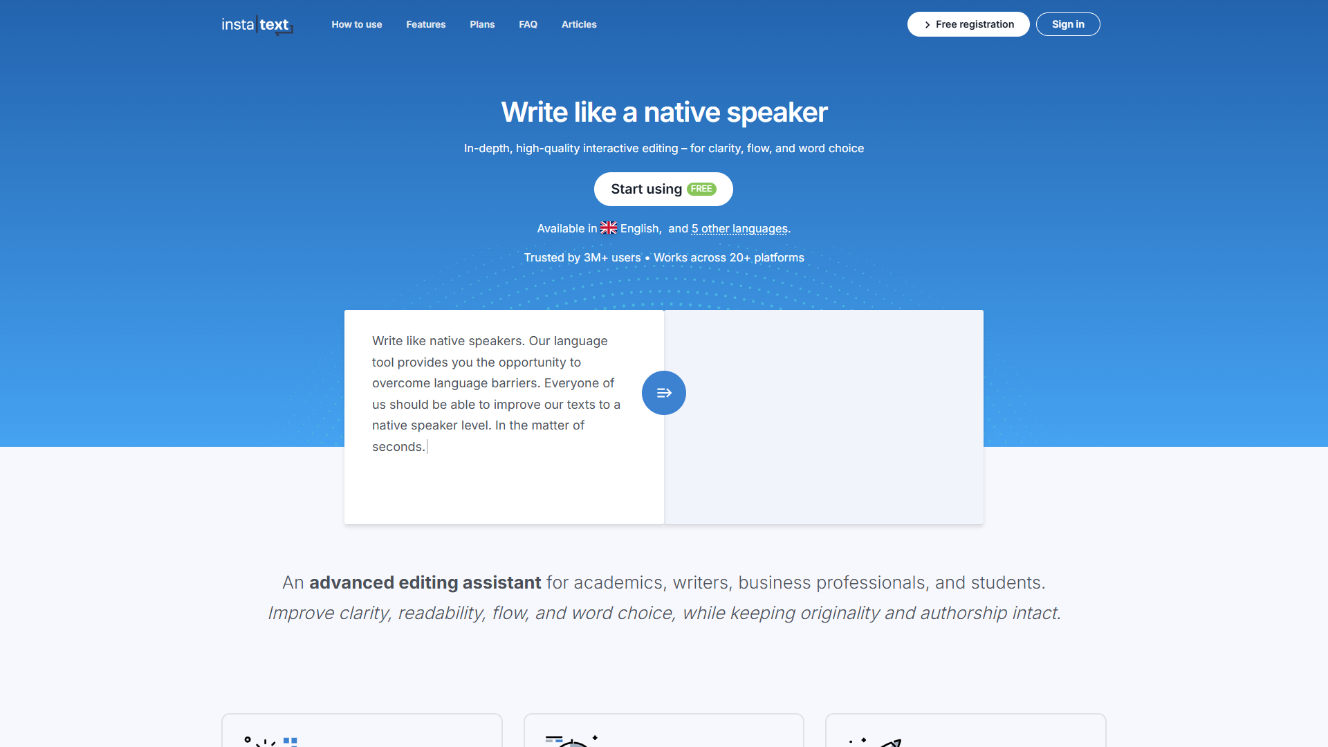 InstaText product screenshot