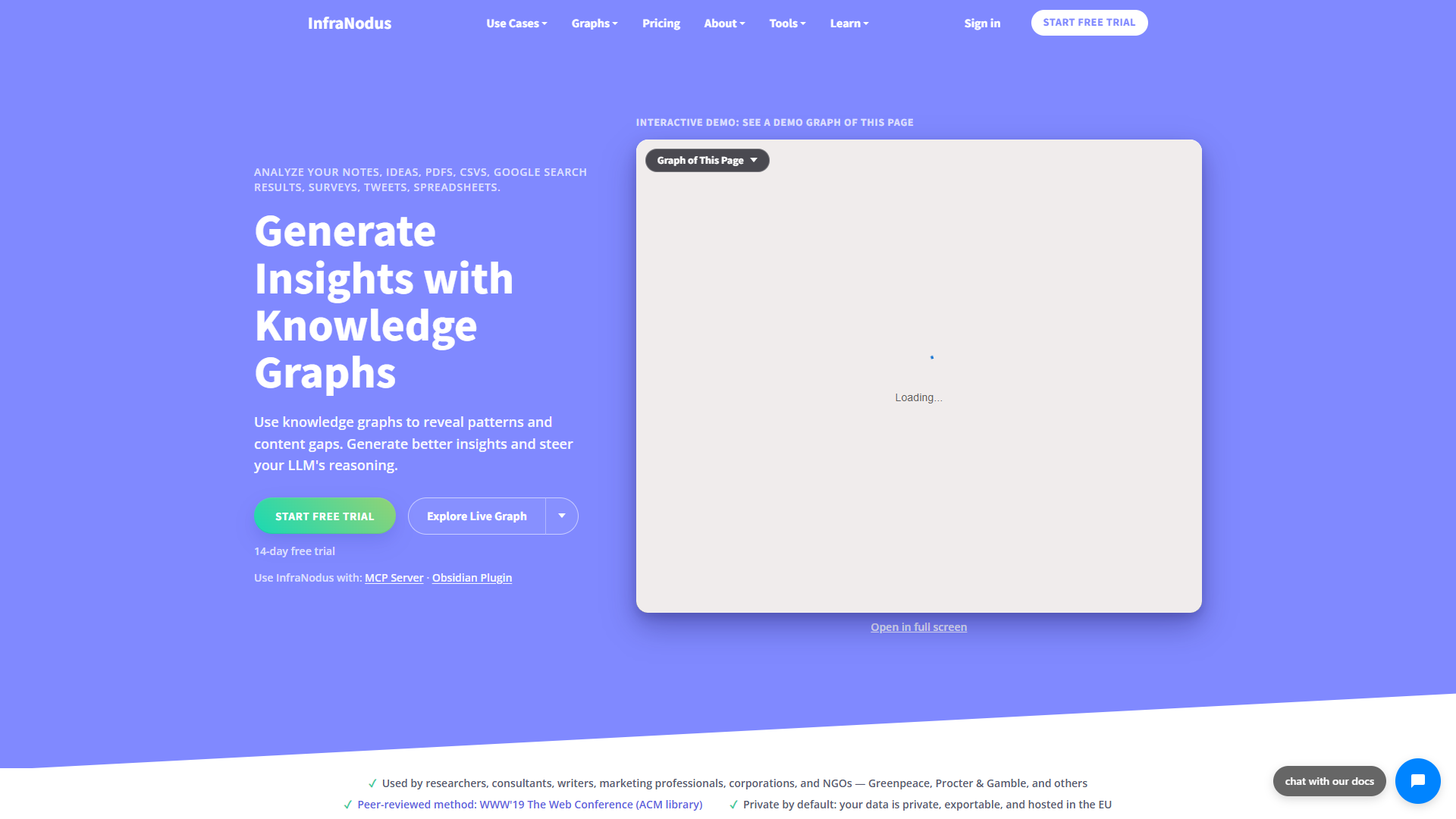 InfraNodus product screenshot