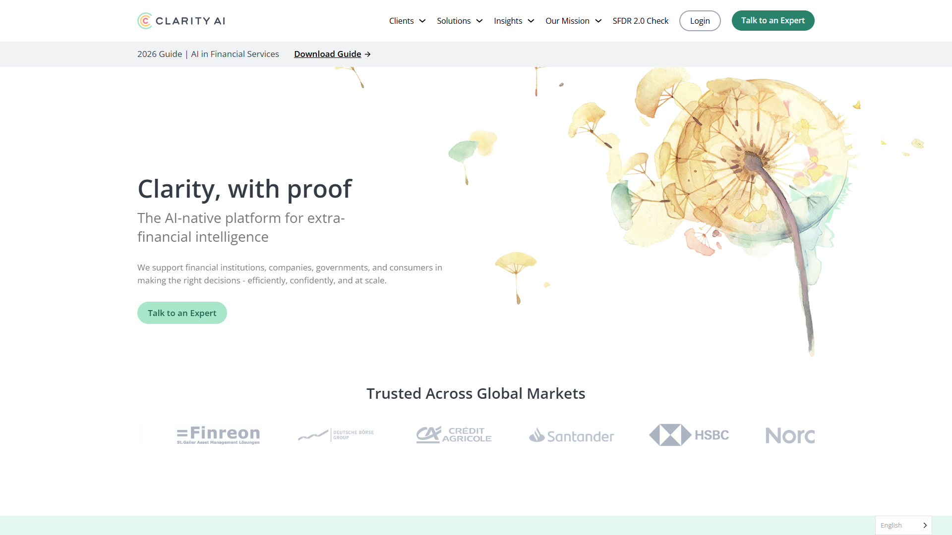 Clarity AI product screenshot