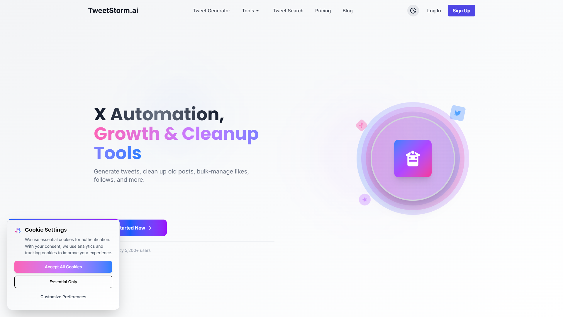 TweetStorm.ai product screenshot