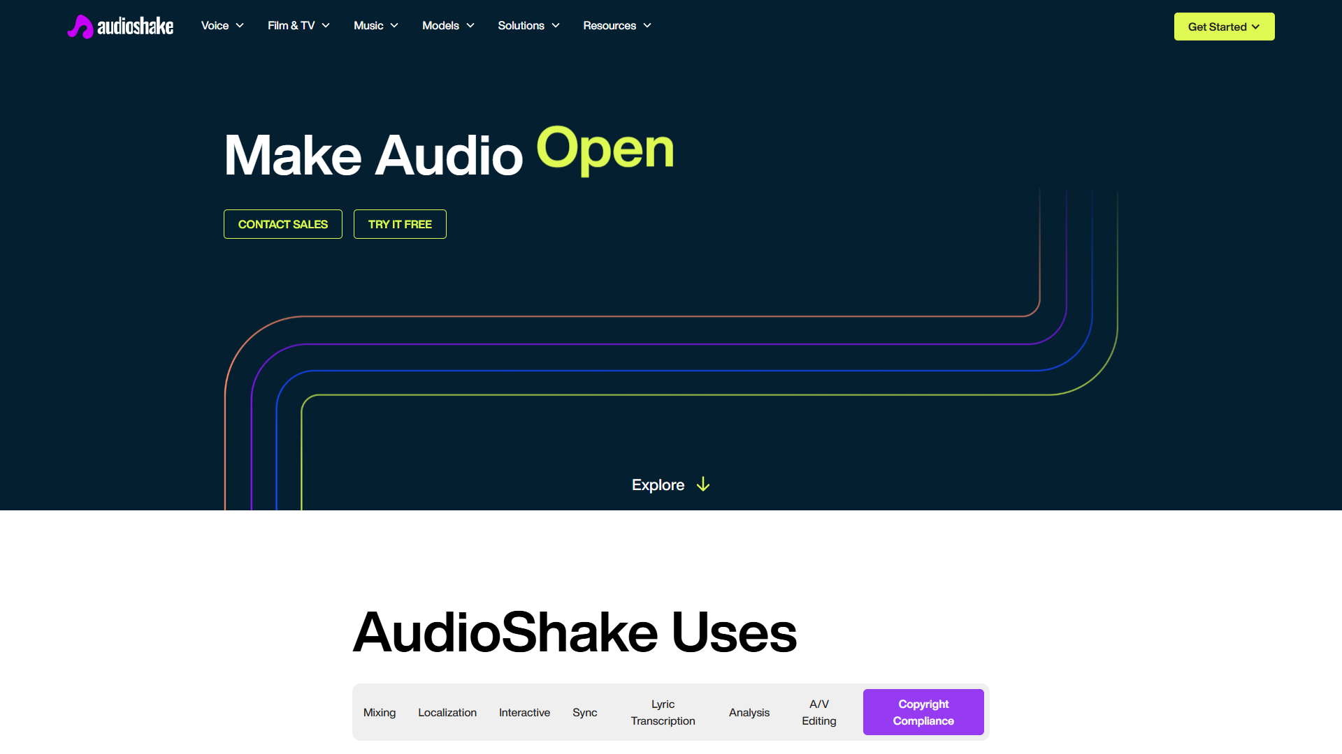 AudioShake product screenshot