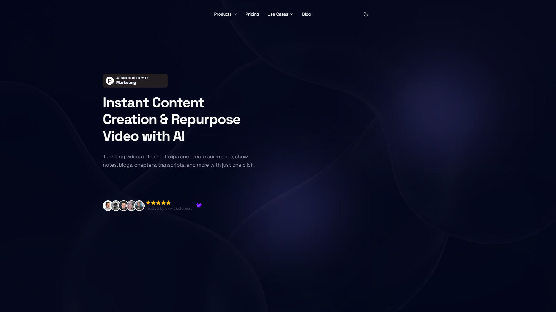 Exemplary AI product screenshot