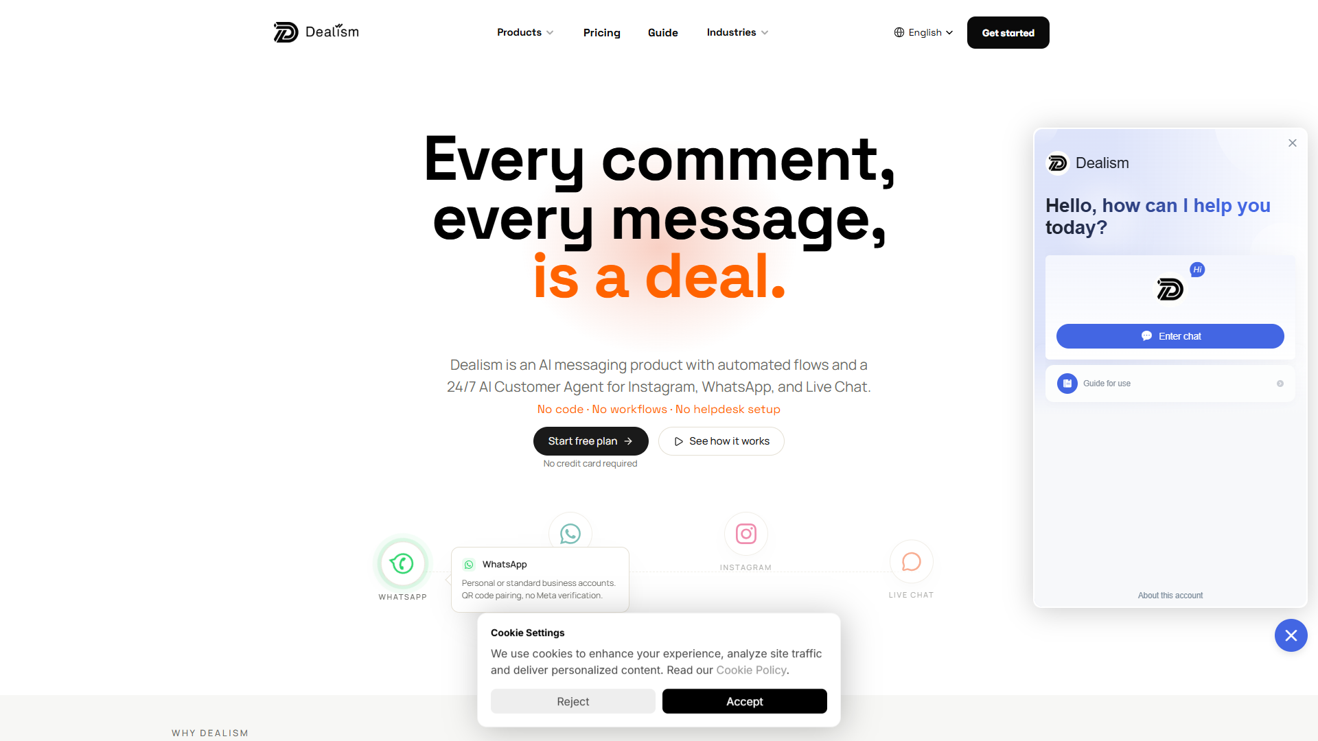 Dealism product screenshot