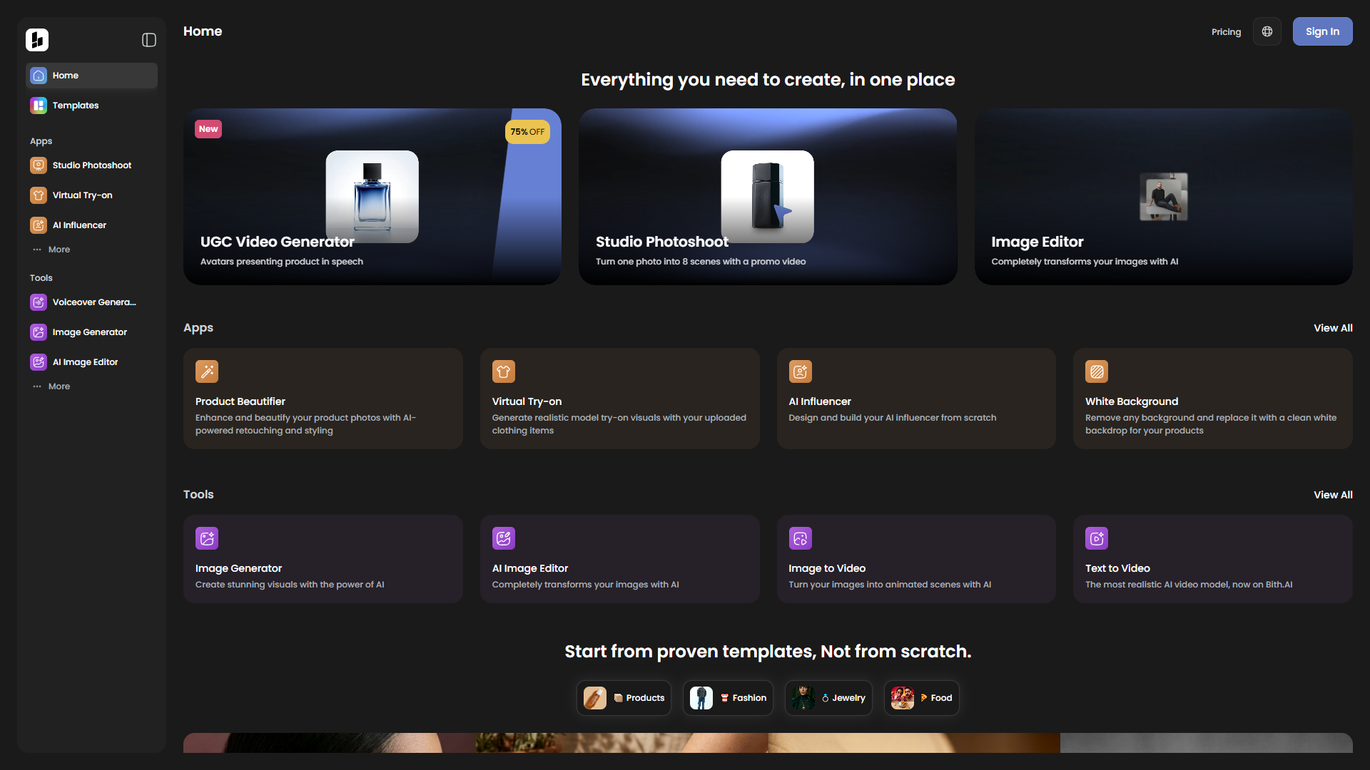 Bith.ai product screenshot