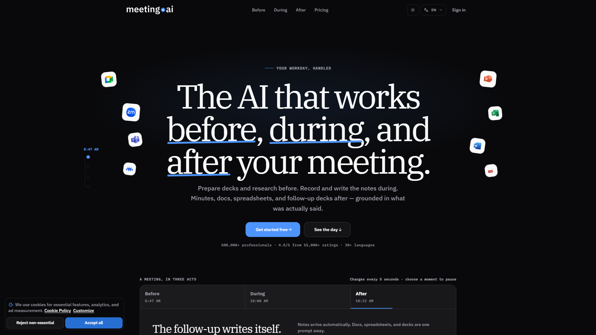 Meeting.ai product screenshot