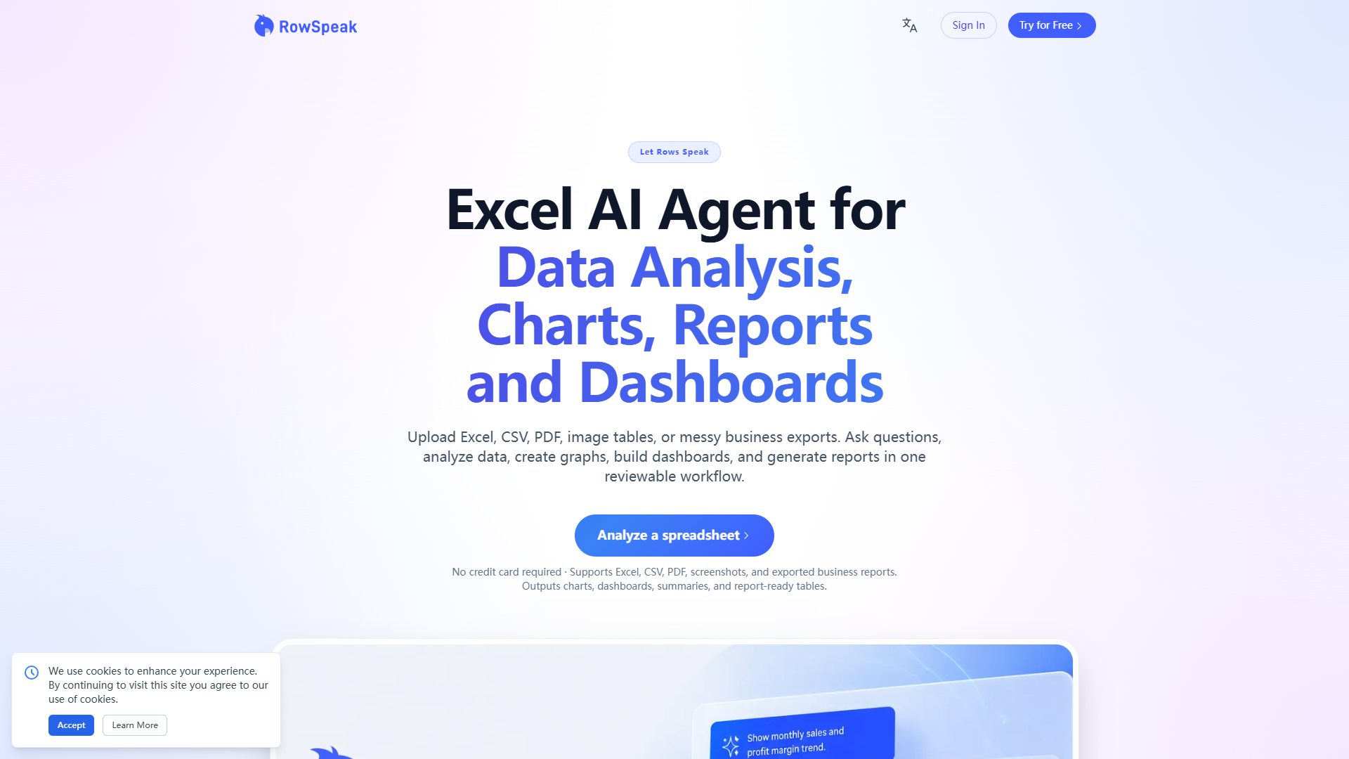 RowSpeak product screenshot