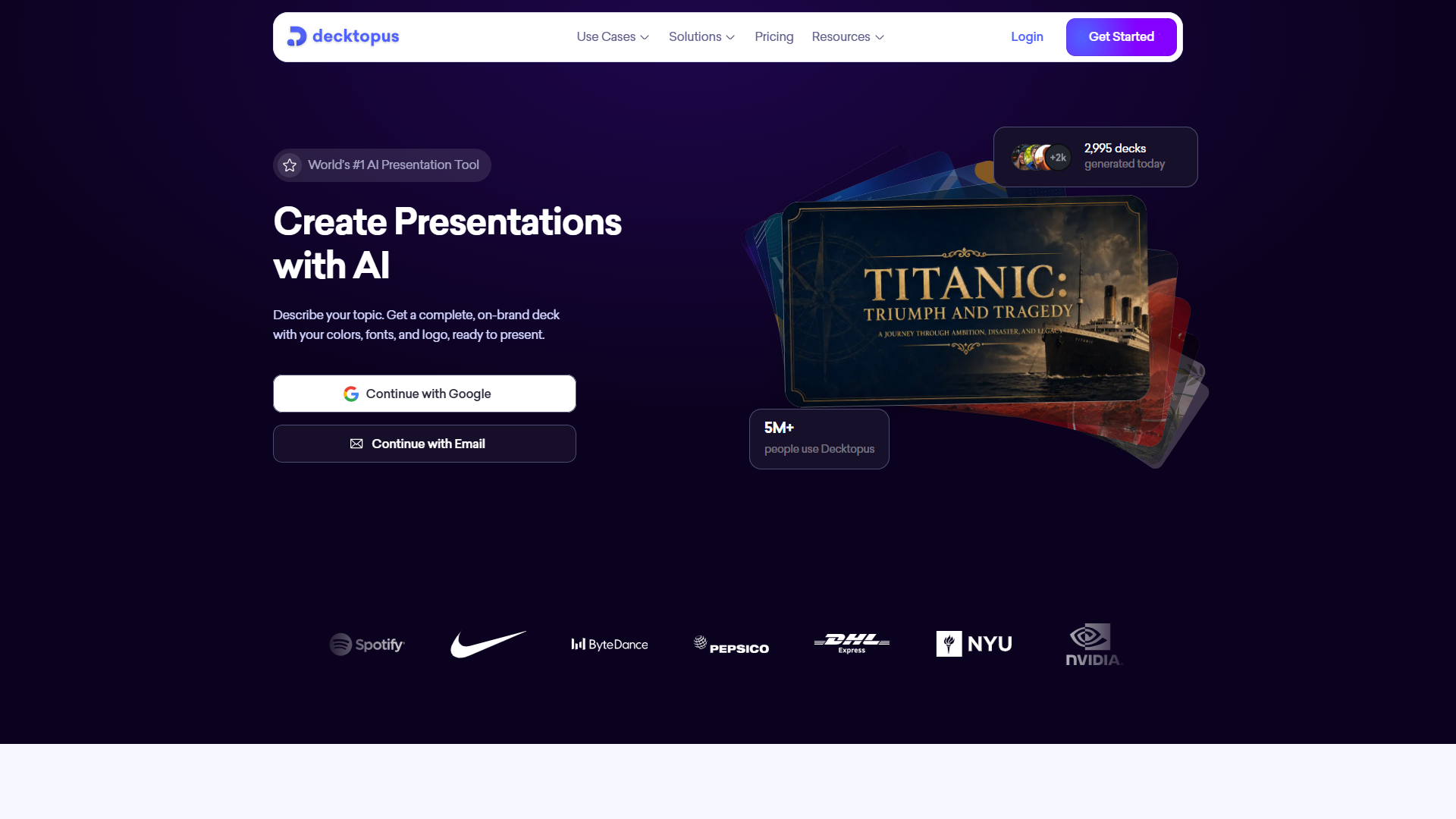 Decktopus AI product screenshot