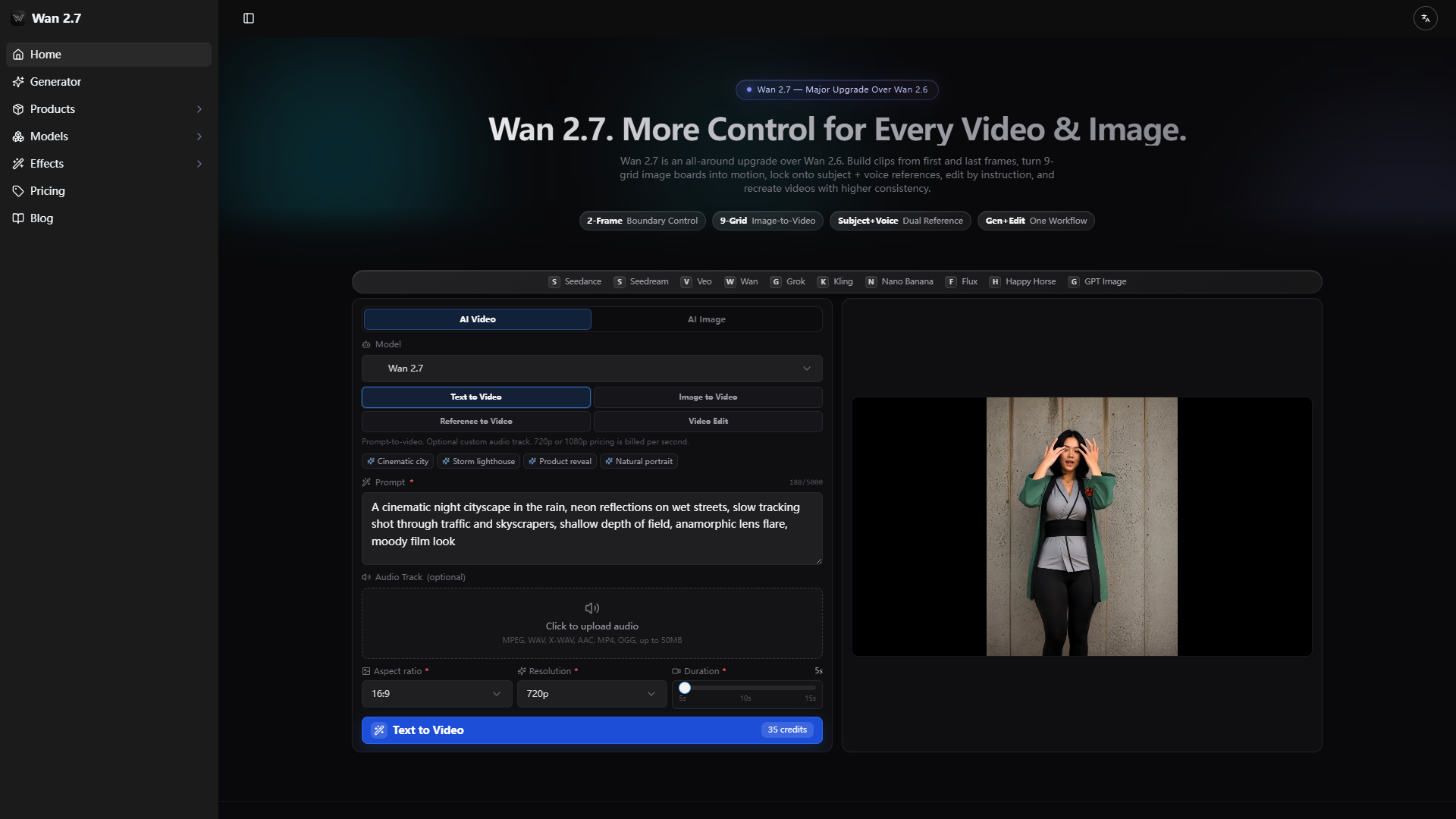 Wan 2.7 product screenshot