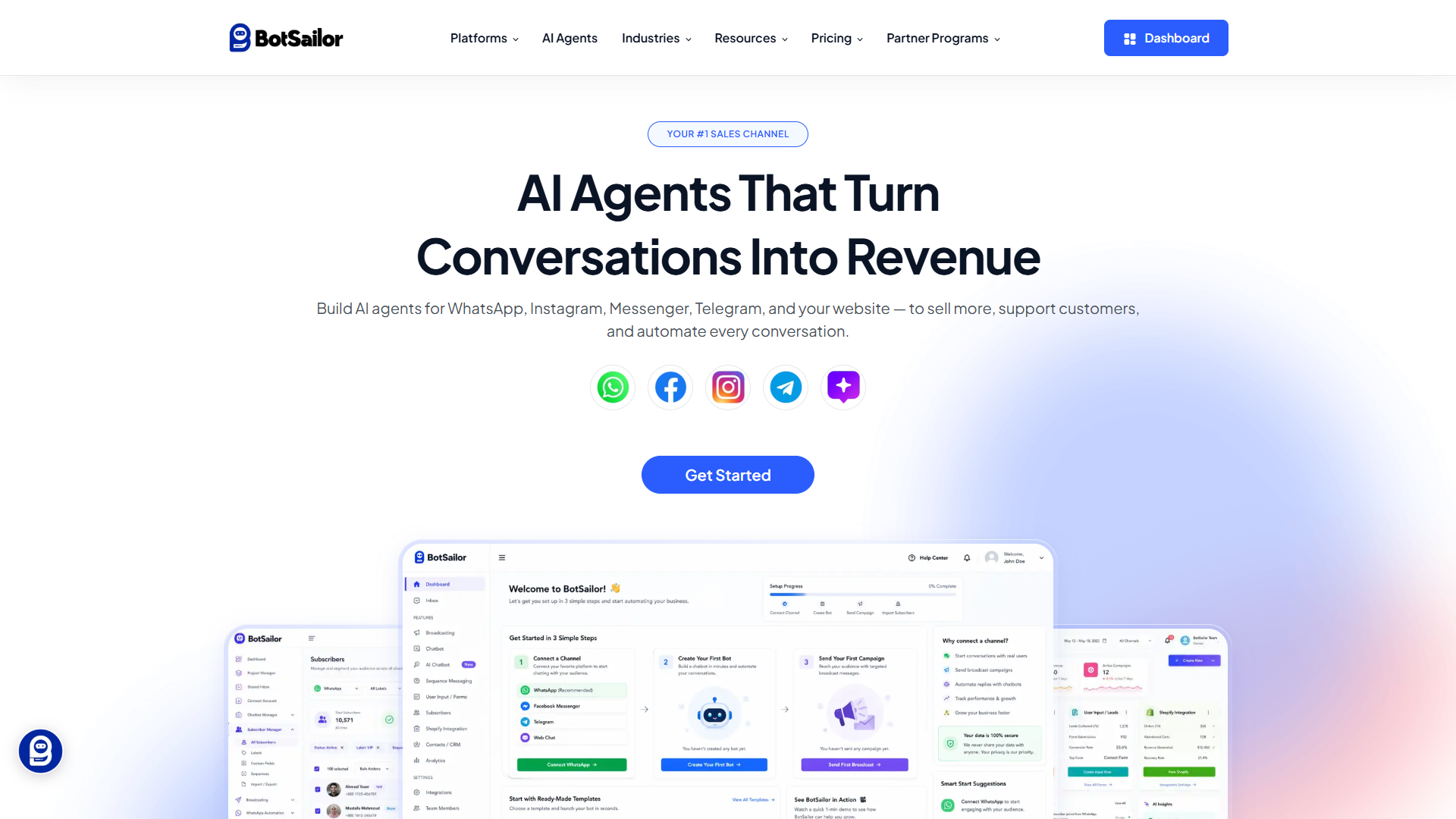 BotSailor product screenshot