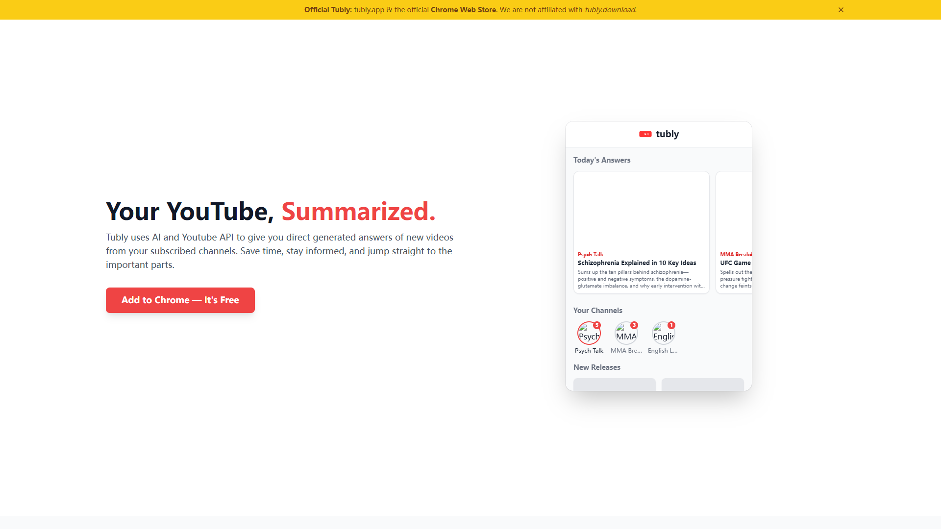 Tubly product screenshot
