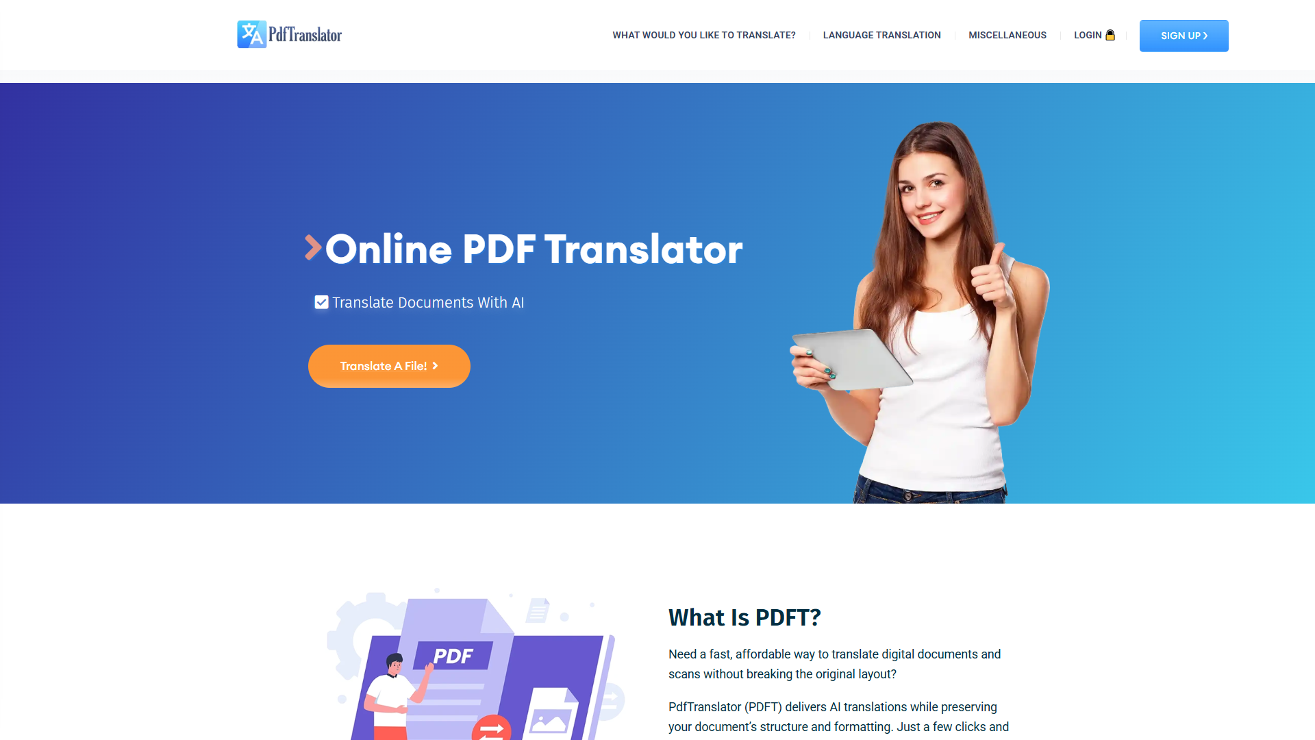 PDFT.ai product screenshot