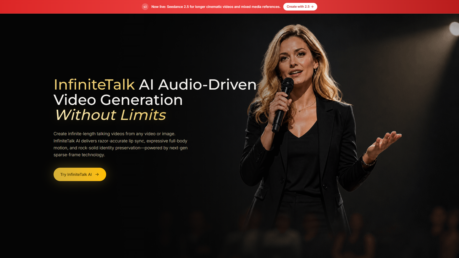 InfiniteTalk AI product screenshot