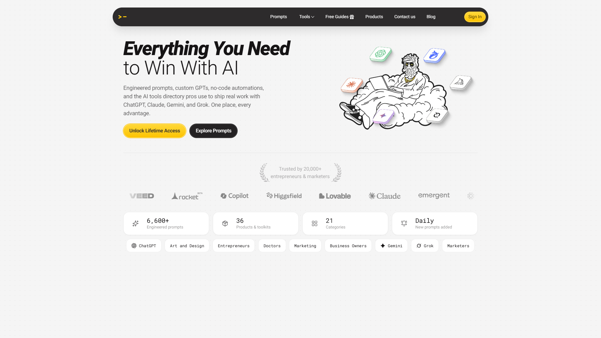 God of Prompt product screenshot