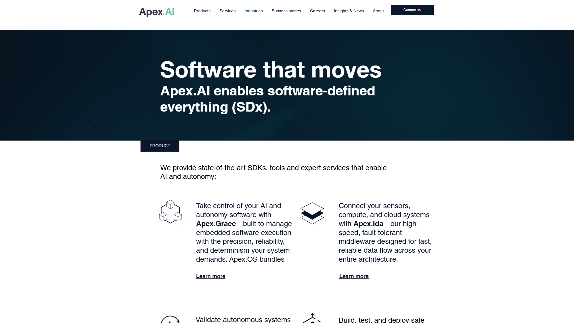Apex.AI product screenshot