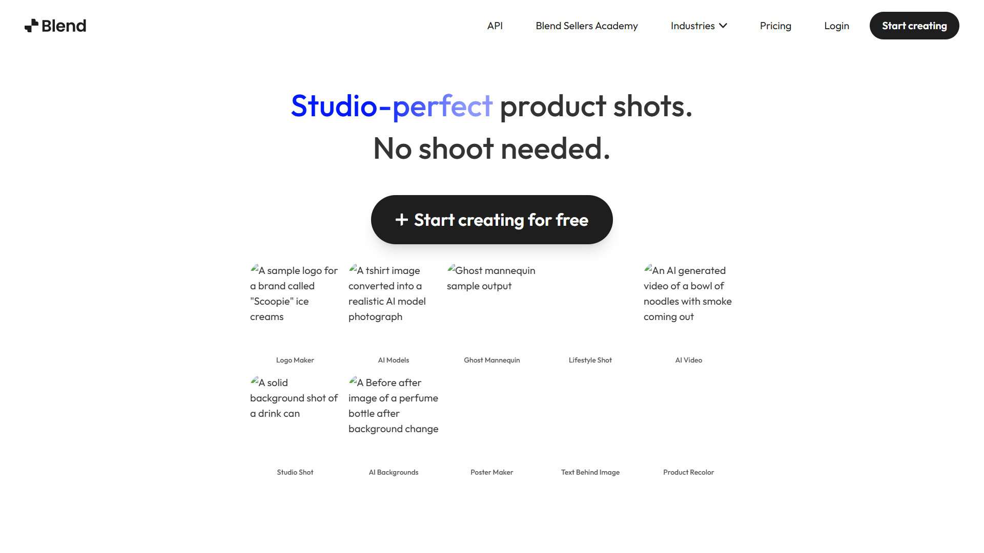 Blend AI product screenshot