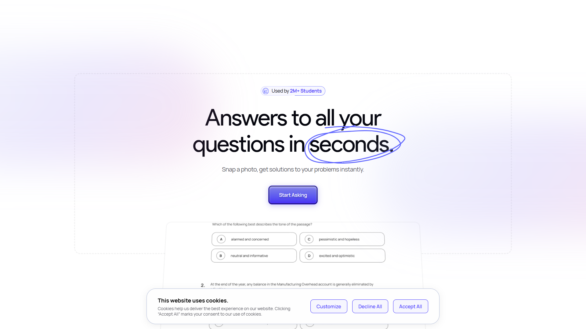Answers AI product screenshot