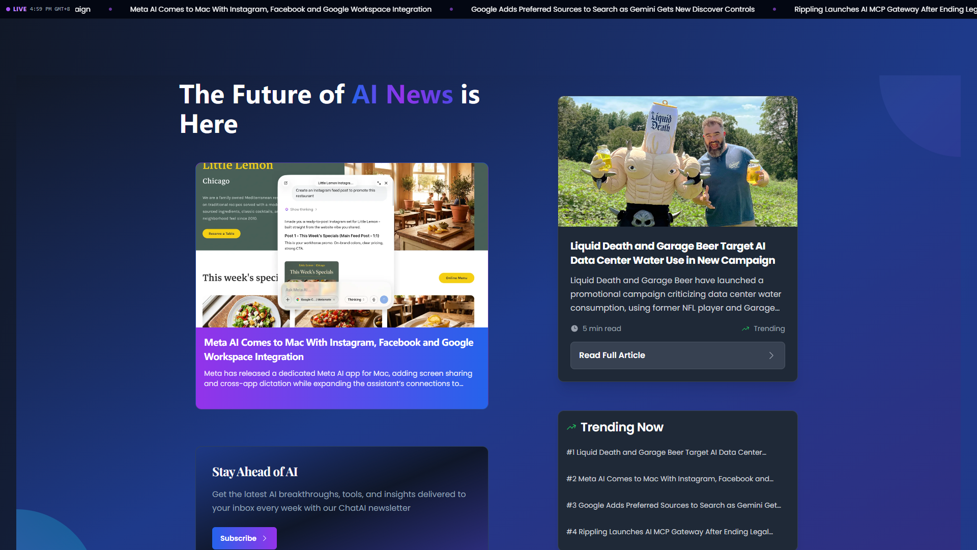 ChatAI product screenshot