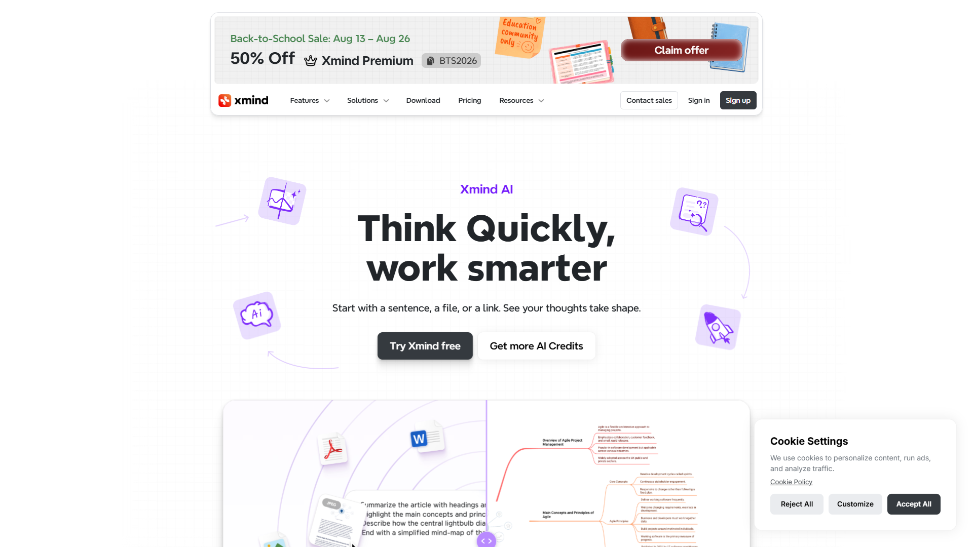 Xmind AI product screenshot