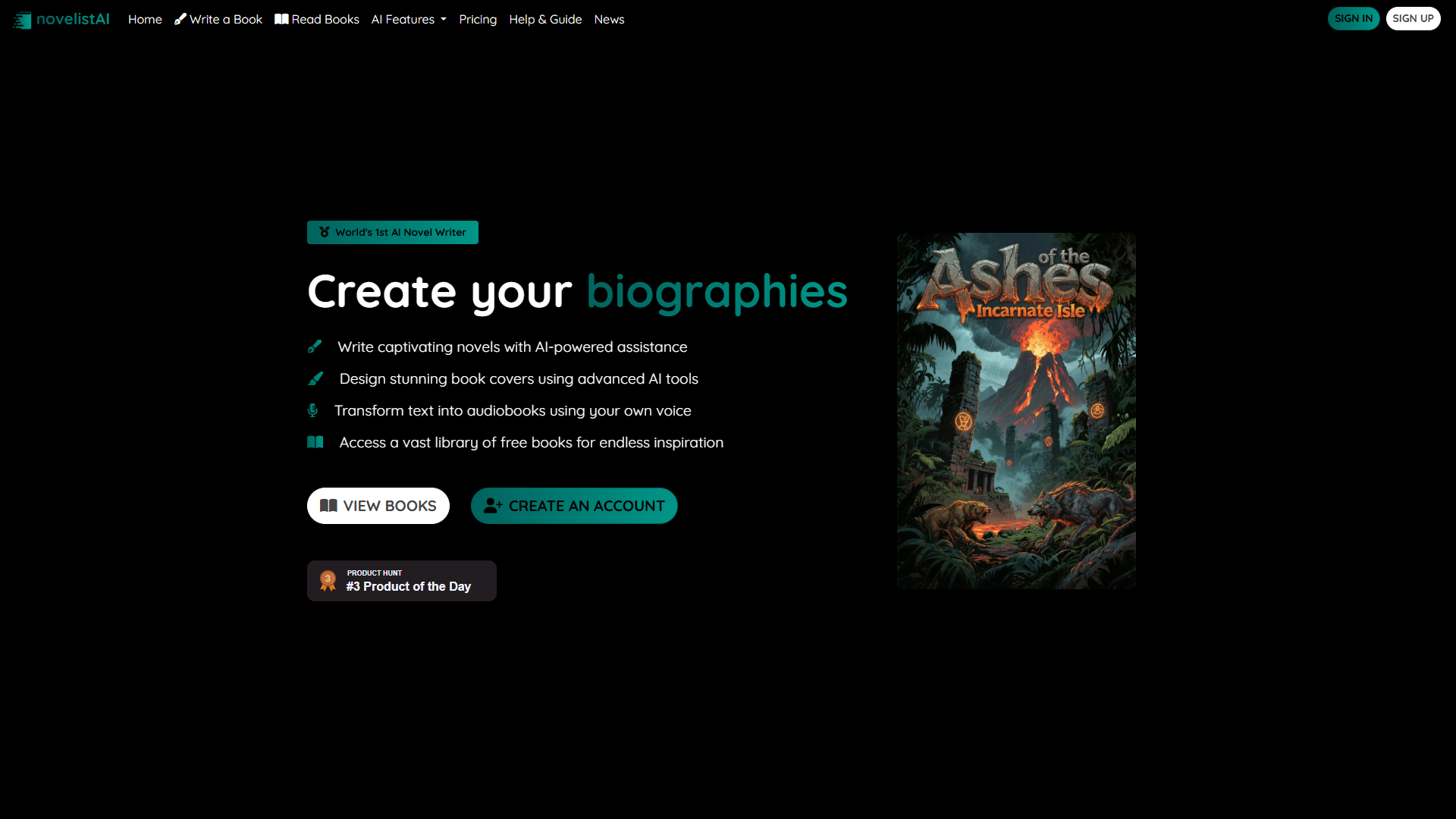 NovelistAI product screenshot