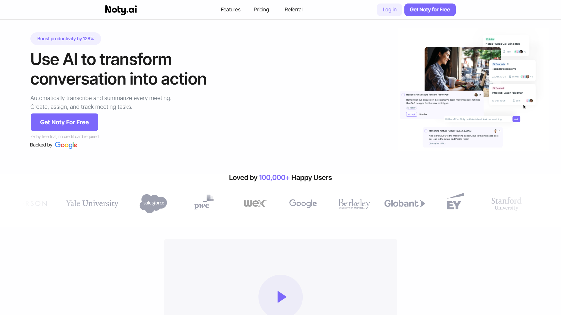 Noty.ai product screenshot