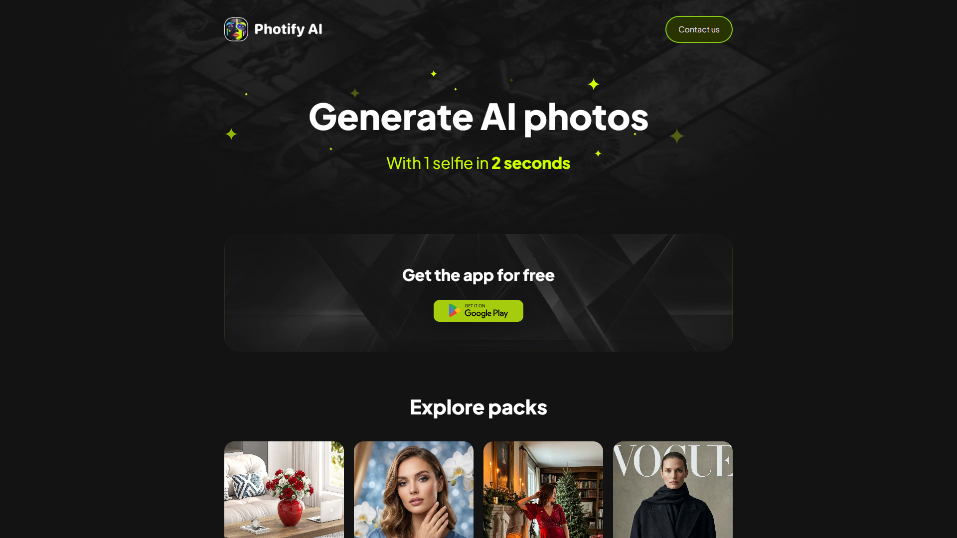 Photify AI product screenshot