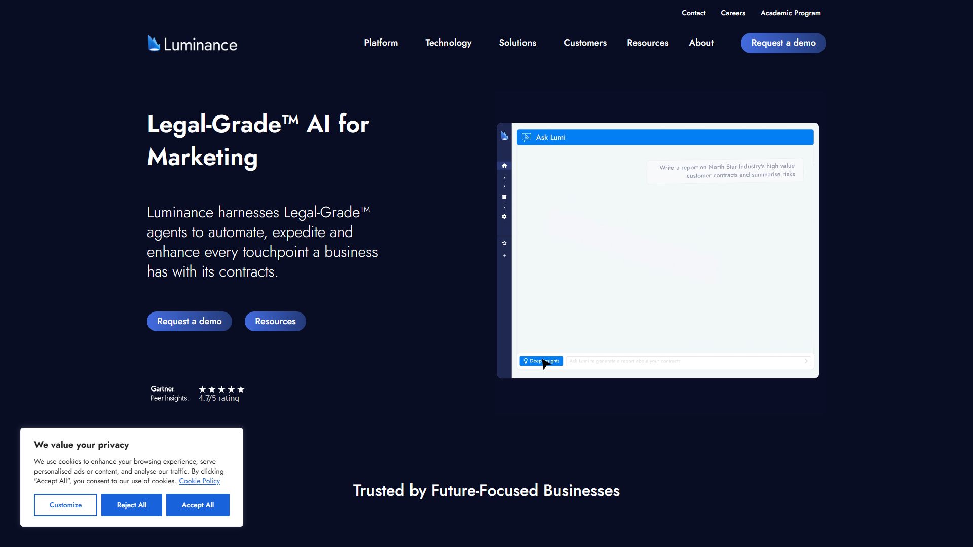 Luminance product screenshot