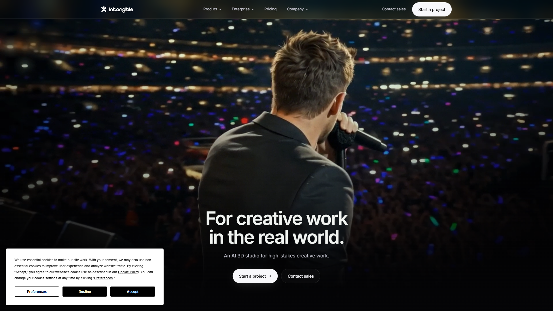 Intangible product screenshot