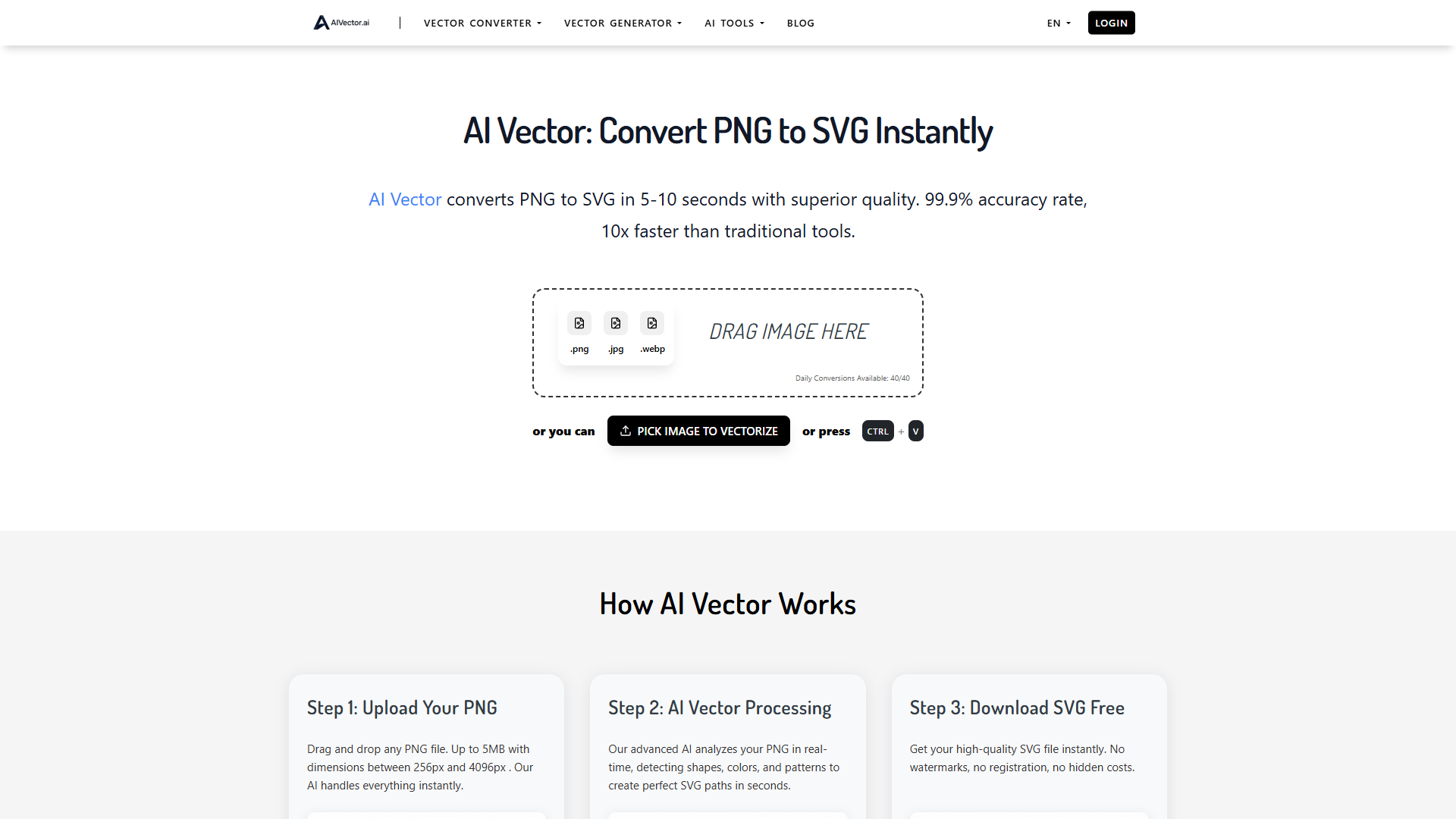 AI Vector product screenshot