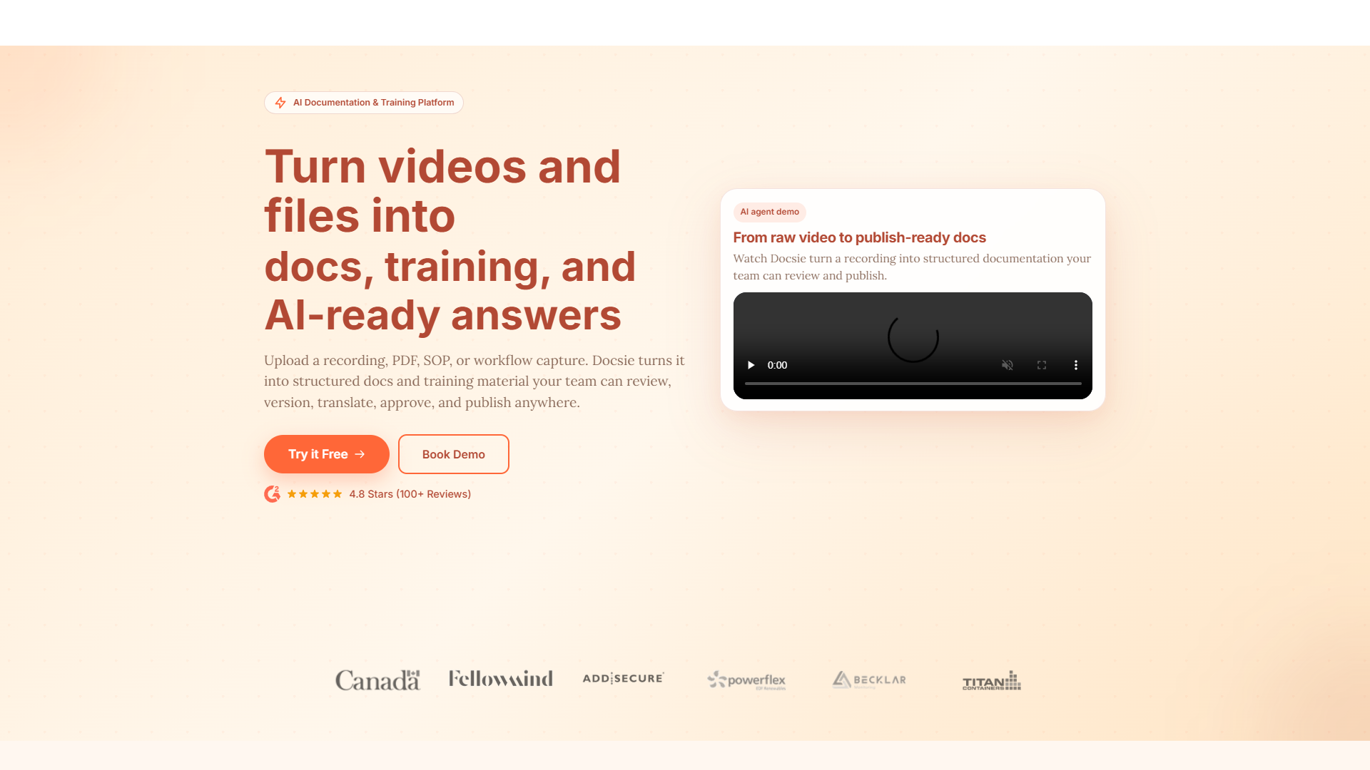 Docsie product screenshot