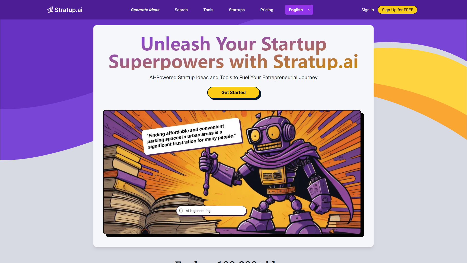 Stratup.ai product screenshot
