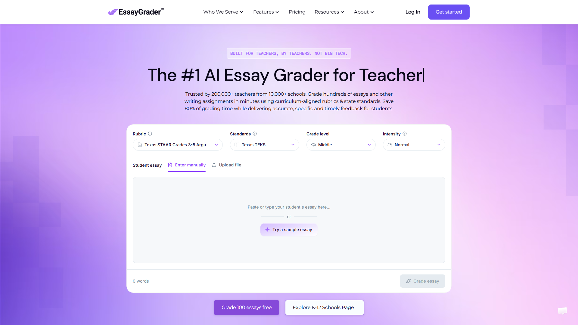 Essay Grader product screenshot