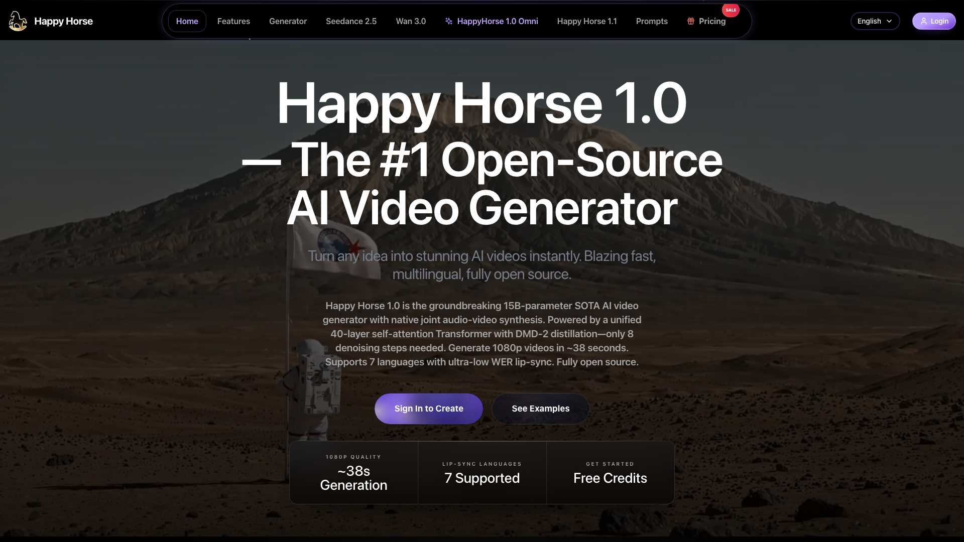 HappyHorse product screenshot